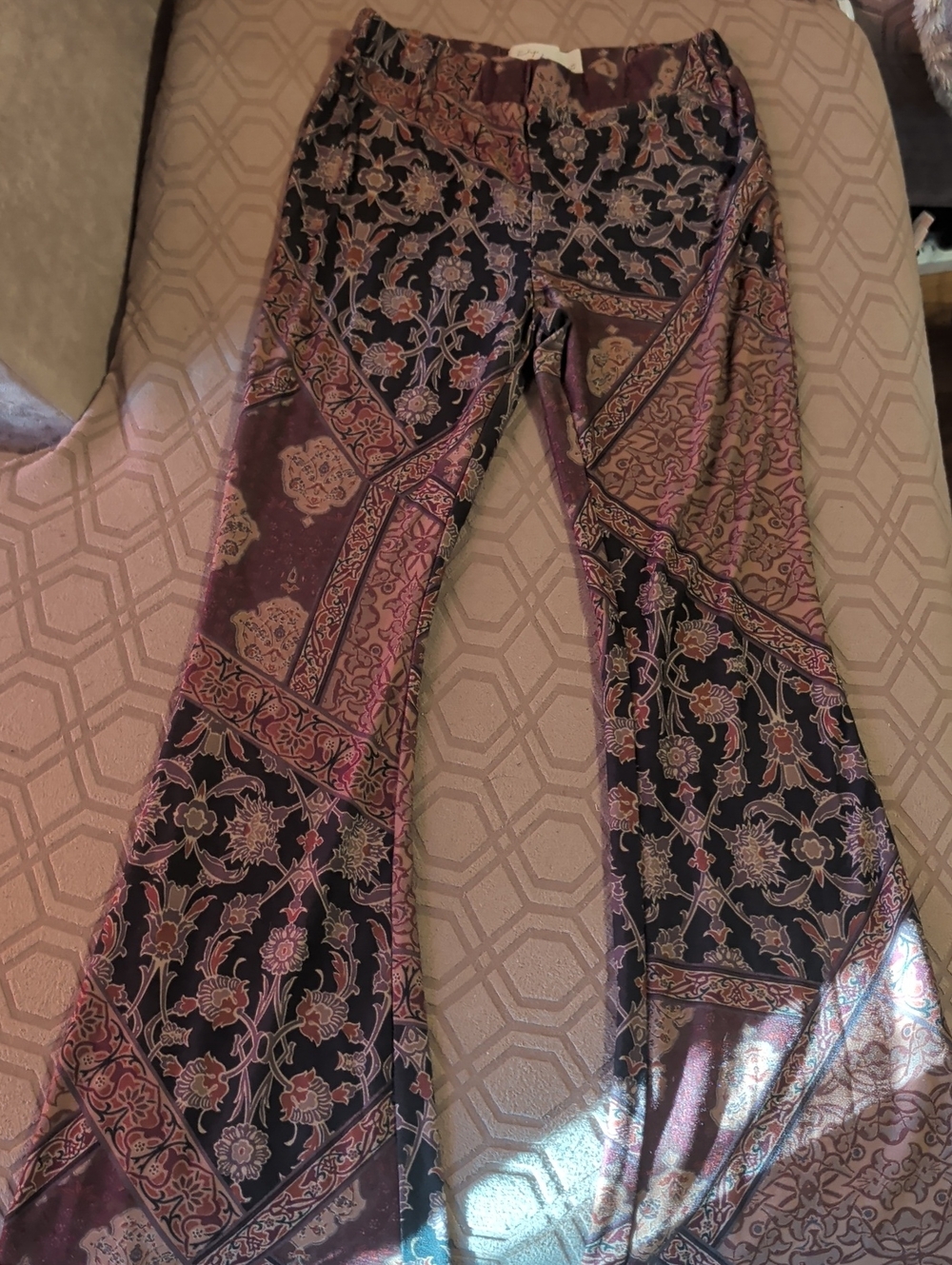 Vintage Havana Floral Patchwork Flare Pants
